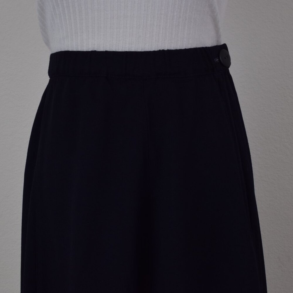 Vintage 80s DION Navy Midi Skirt size L | 28-30 waist - Picture 5 of 10